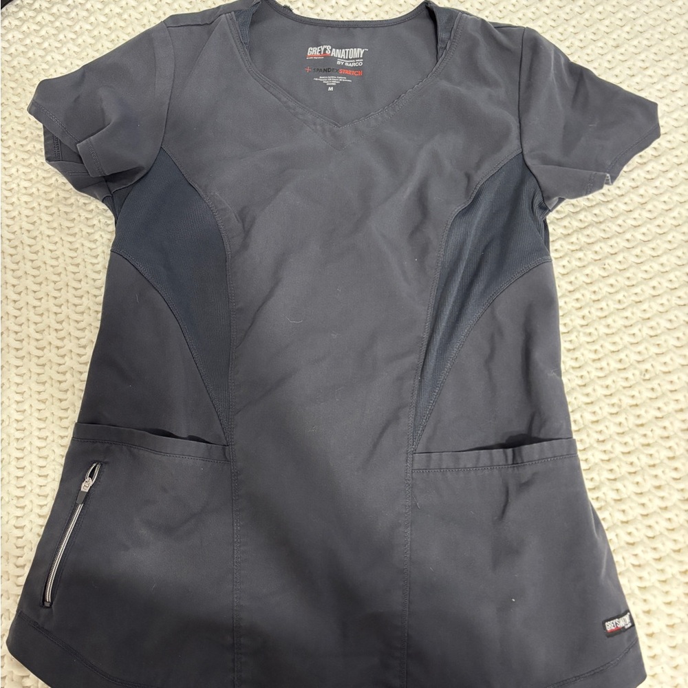 Grey's Anatomy Charcoal Scrub Top